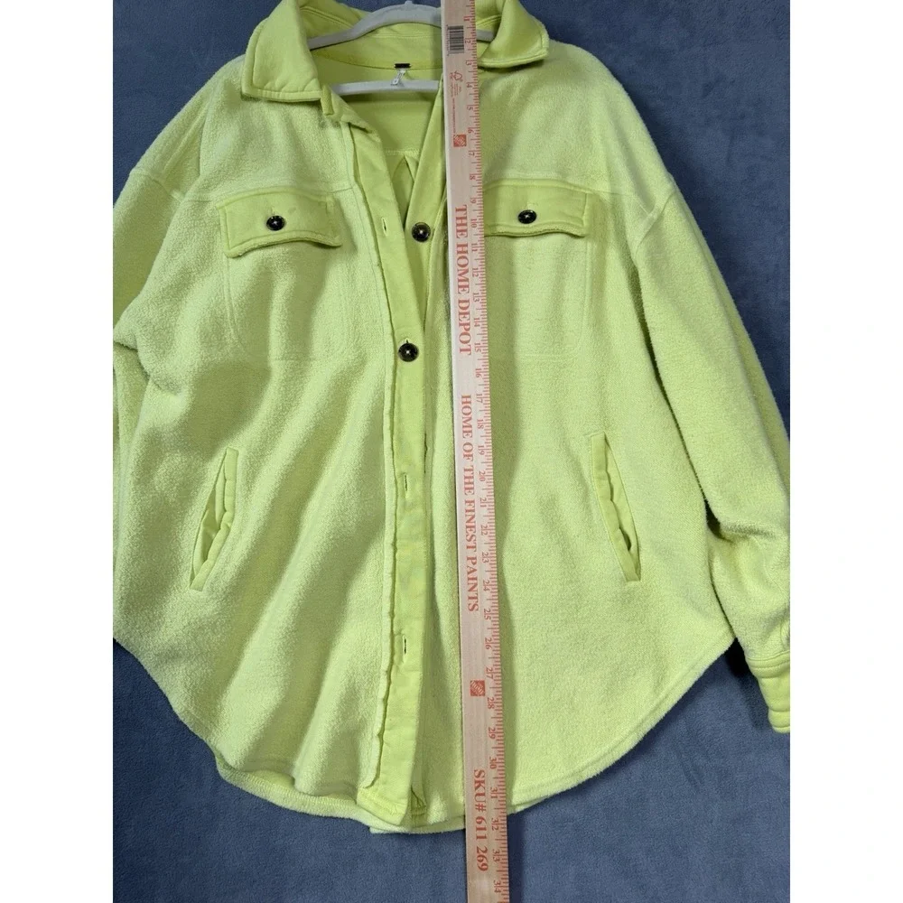 Free People Women's Ruby Jacket Shacket Fleece Luminary Oversized Small